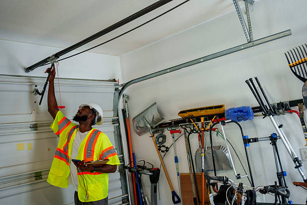 Professional Garage Door Roller Replacement technician working in Wood-Ridge, NJ
